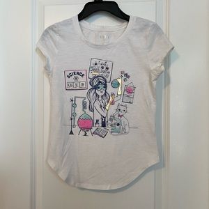 girls white tee